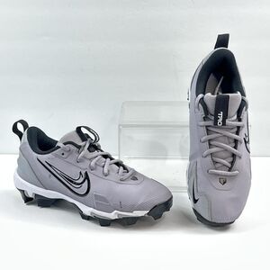 Nike Baseball Cleats Trout 9 Pro MCS Shoes Youth 4.5Y Gray Black Fastflex FB9731